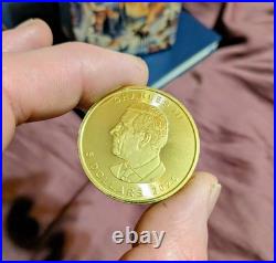 Rare 24Kt Gilded Silver Totem Pole On9999 Fine Silver Canadian Maple Leaf Dollar