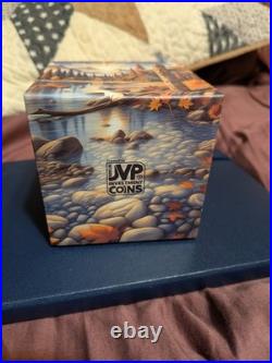 Rare 24Kt Gilded Silver Totem Pole On9999 Fine Silver Canadian Maple Leaf Dollar