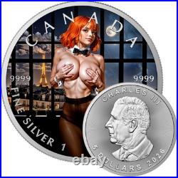 Red Velvet Edition 2026 $5 1 oz Silver Maple Leaf Coloured Coin 200 Mintage