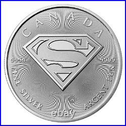 Roll Of 25 2016 $5 CAD Silver Canadian Superman 1 oz Coins BU