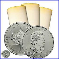 Roll of 25 2021 Canada 1 oz Silver Maple Leaf Coins BU IN STOCK