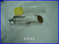 Roll of 25 Silver 2009 Canadian 1 Oz Maple Leaf Bullion. 9999 BU Coins