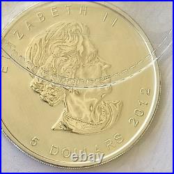 Royal Canadian Mint 2012 $5 Canadian Maple Leaf 1oz. 9999 Fine Silver Coin
