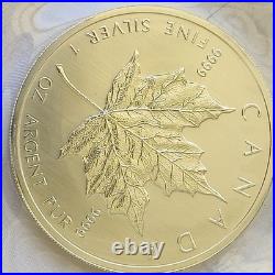 Royal Canadian Mint 2012 $5 Canadian Maple Leaf 1oz. 9999 Fine Silver Coin