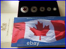 Royal Canadian Mint 2015 Canada Maple Leaf Fine Silver Fractional Proof Set Boxe