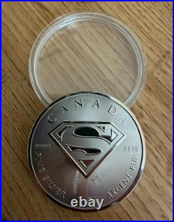 Royal Canadian Mint 2016 Canada $5 Superman 1oz. 9999 Silver Coin
