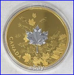Royal Canadian Mint 2017 3oz 9999 Silver $50 Whispering Leaves Maple Boxed COA