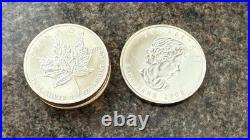 Royal Canadian Mint Maple Leaf 2004 1 oz. 9999 Silver Coins