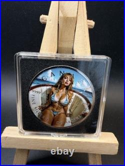 SCE MINT Colorized 2026 Naughty Maple 1oz Silver Limited Mint 200- Summer Voyage