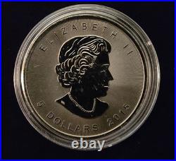 SIGMA TESTED 500 WW 1oz 999 Silver 2015 Canadian Yin Yang Maple