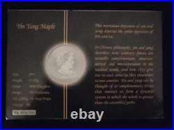 SIGMA TESTED 500 WW 1oz 999 Silver 2015 Canadian Yin Yang Maple