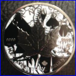 SPADES SKULL CARD SUIT SERIES MAPLE LEAF 1oz 999 SILVER COIN 2018