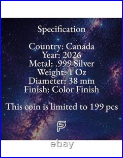 STELLAR GUARDIAN Maple Leaf 1 Oz Silver Coin 5$ Canada 2026