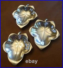 Set Of Three Tiffany & Co. Sterling Silver Maple Leaf Dishes