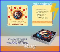 Set of 4 x DRAGON silvercoins 1oz, 2 x Americ. Eagle, 2x Maple Leaf 2024 Set of 4 x DRAGON silvercoins 1oz, 2 x Americ. Eagle, 2x Maple Leaf 2024