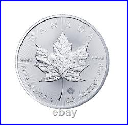 Silber Maple Leaf Tube 25x 2021 1 OZ Unze Ounce Once Silver Argent Kanada Canada