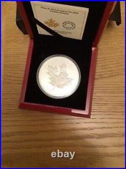 Silver Canadian maple Proof coin 2014 157.6 grams