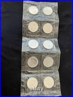 Silver Maple Leaf 2001 Sealed Sheet Of 10 Coins In Original Mint Packaging