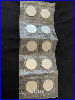 Silver Maple Leaf 2001 Sealed Sheet Of 10 Coins In Original Mint Packaging