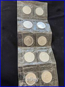 Silver Maple Leaf 2001 Sealed Sheet Of 10 Coins In Original Mint Packaging