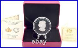 Silver Matte Proof Canada 2oz $10 Maple Leaf Ltd Ed Rhodium BOX + COA
