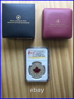 (Slightly Tarnished) 2013 $20 Canada 1 OZ Maple Leaf Impression NGC PF70 UC