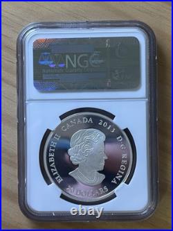 (Slightly Tarnished) 2013 $20 Canada 1 OZ Maple Leaf Impression NGC PF70 UC