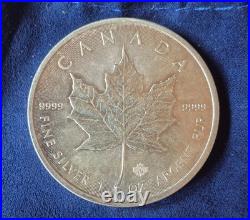 Solid Silver 1oz Canadian Maple Leaf 2017 Five Dollars Bullion Coin. 9999 Silver