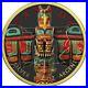 TOTEM POLE MAPLE LEAF 2017 CANADIAN 1oz SILVER 24K GOLD GILDED LIMITED EDIT COIN