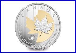 The 2013 5oz Silver Proof Maple Leaf from The Royal Canadian Mint