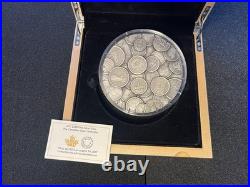 The 2017 1kg Canadian Silver $250 Maple Leaf Cut Out Antique Finish Coin Rare