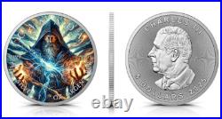 The Wizard Maple Leaf 1 oz Silver Colorized Coin, Only 200pcs, Canada 2025