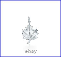 Tiffany & Co. 925 Silver Authentic Charms Maple Leaf Charm RARE