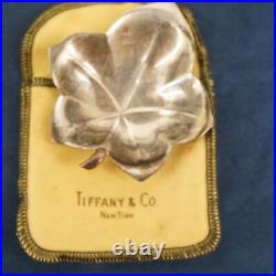 Tiffany & Co Makers Sterling Silver Maple Leaf Trinket Dish 3 x 3 Free Ship US