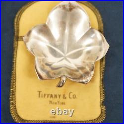 Tiffany & Co Makers Sterling Silver Maple Leaf Trinket Dish 3 x 3 Free Ship US