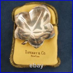 Tiffany & Co Makers Sterling Silver Maple Leaf Trinket Dish 3 x 3 Free Ship US