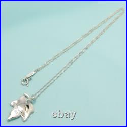 Tiffany & Co. Maple Leaf Necklace Pendant 16.5 Sterling Silver 925