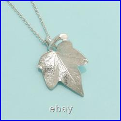 Tiffany & Co. Maple Leaf Necklace Pendant 16.5 Sterling Silver 925