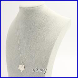 Tiffany & Co. Maple Leaf Necklace Pendant 16.5 Sterling Silver 925