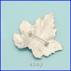Tiffany & Co. Maple Leaf Pin Brooch Sterling Silver 925