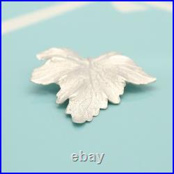 Tiffany & Co. Maple Leaf Pin Brooch Sterling Silver 925