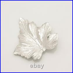 Tiffany & Co. Maple Leaf Pin Brooch Sterling Silver 925 withPouch