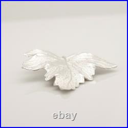 Tiffany & Co. Maple Leaf Pin Brooch Sterling Silver 925 withPouch