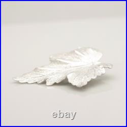 Tiffany & Co. Maple Leaf Pin Brooch Sterling Silver 925 withPouch