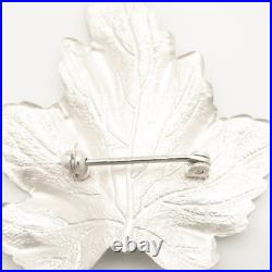 Tiffany & Co. Maple Leaf Pin Brooch Sterling Silver 925 withPouch
