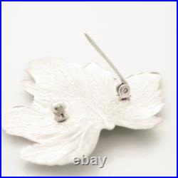Tiffany & Co. Maple Leaf Pin Brooch Sterling Silver 925 withPouch