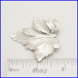 Tiffany & Co. Maple Leaf Pin Brooch Sterling Silver 925 withPouch