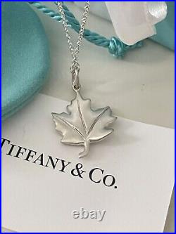 Tiffany & Co. Maple Leaf sterling silver charm new