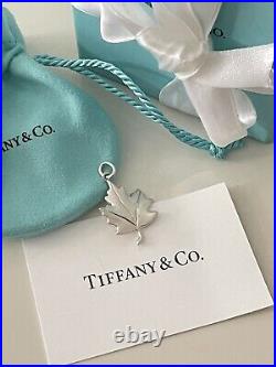 Tiffany & Co. Maple Leaf sterling silver charm new