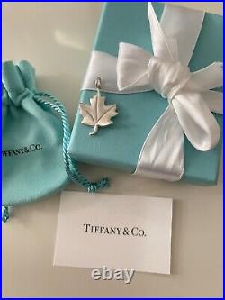 Tiffany & Co. Maple Leaf sterling silver charm new